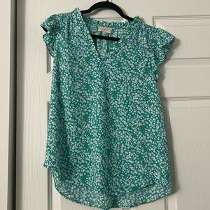 LOFT Floral Sleeveless Blouse - M
